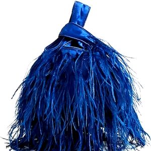JCREW Santorini Navy bag with feathers